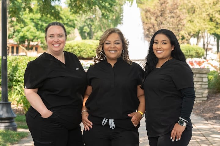 A group picture of our expert dental team of our front desk team. Meet our Arlington Heights, IL Front Desk Team